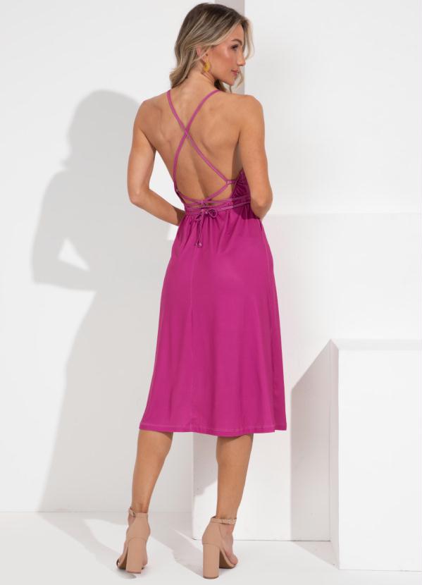 Outlet - Vestido Midi Rosa Alcinha 2