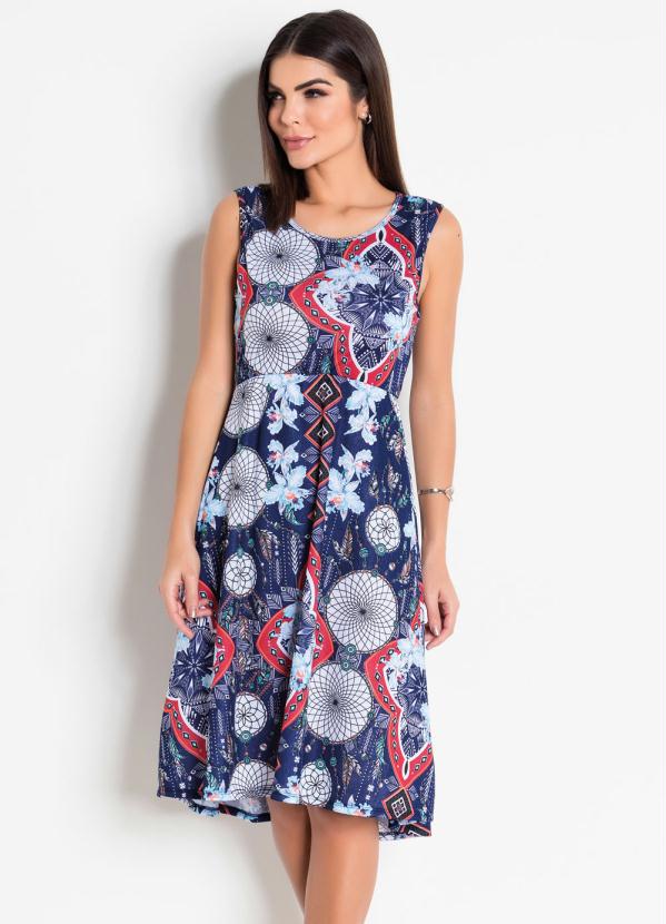 Outlet - Vestido Mullet Estampado Moda Evangélica 1