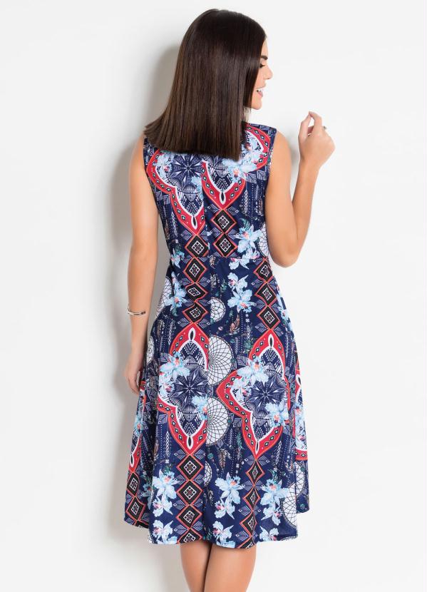 Outlet - Vestido Mullet Estampado Moda Evangélica 2