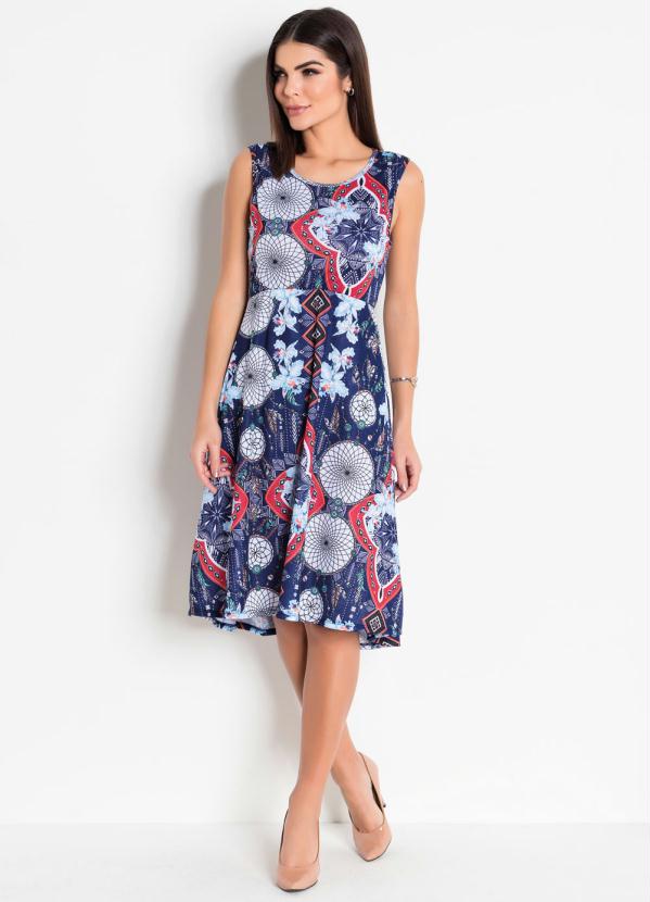 Outlet - Vestido Mullet Estampado Moda Evangélica 3