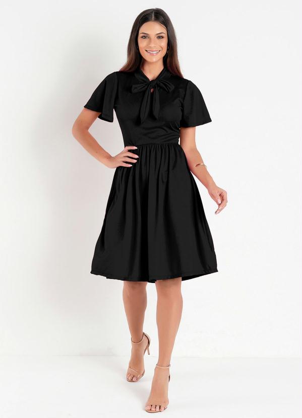 Rosalie - Vestido Preto com Amarração 3