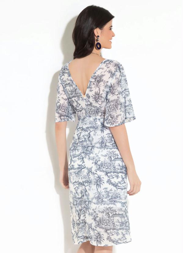 Quintess - Vestido Quintess em Chiffon Provençal 2