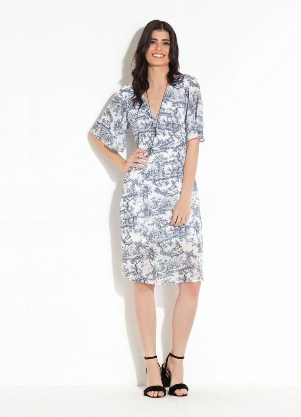 Quintess - Vestido Quintess em Chiffon Provençal 3