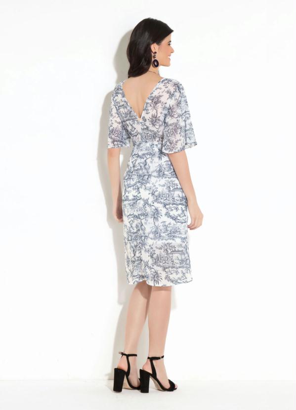 Quintess - Vestido Quintess em Chiffon Provençal 4