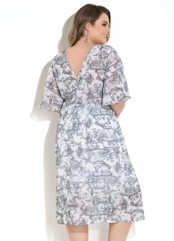 Quintess - Vestido Quintess em Chiffon Provençal 6