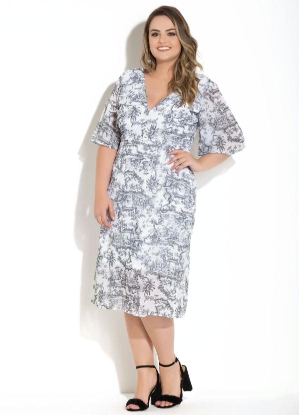 Quintess - Vestido Quintess em Chiffon Provençal 7