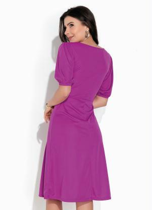 Rosalie - Vestido Rosa com Decote Princesa - ROSALIE