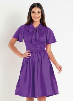 Rosalie - Vestido Roxo com Amarração - ROSALIE