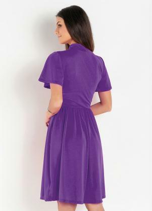 Rosalie - Vestido Roxo com Amarração - ROSALIE
