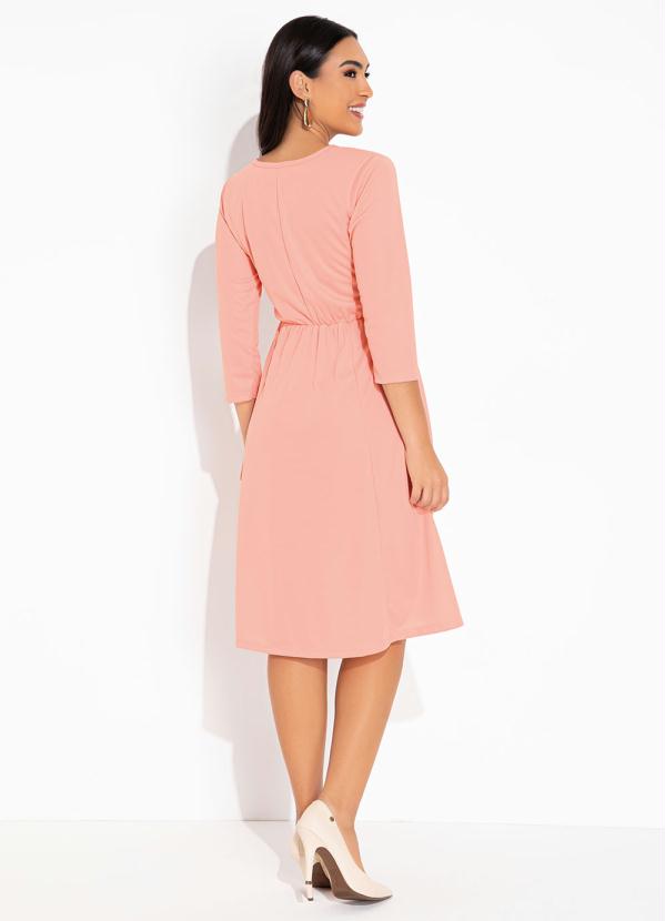 Rosalie - Vestido Salmão com Gota 4