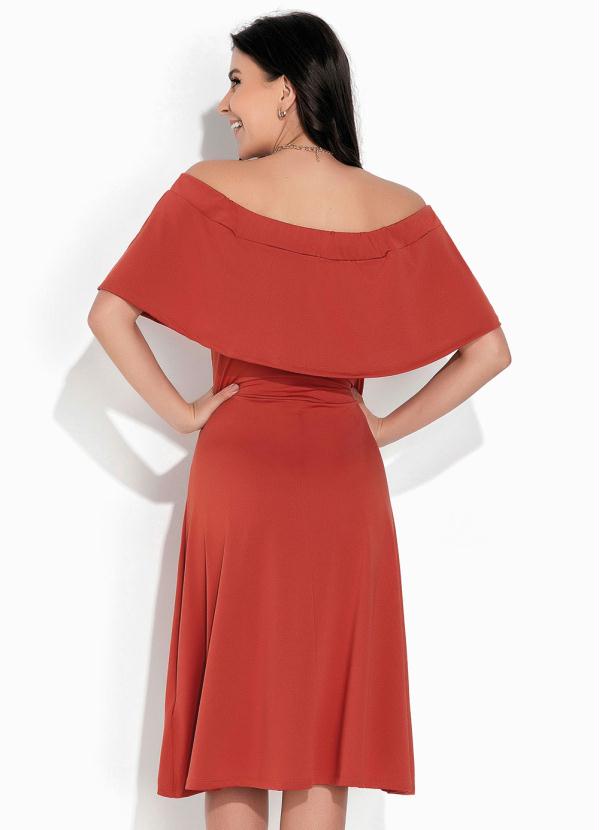 Rosalie - Vestido Terracota Ombro a Ombro 2