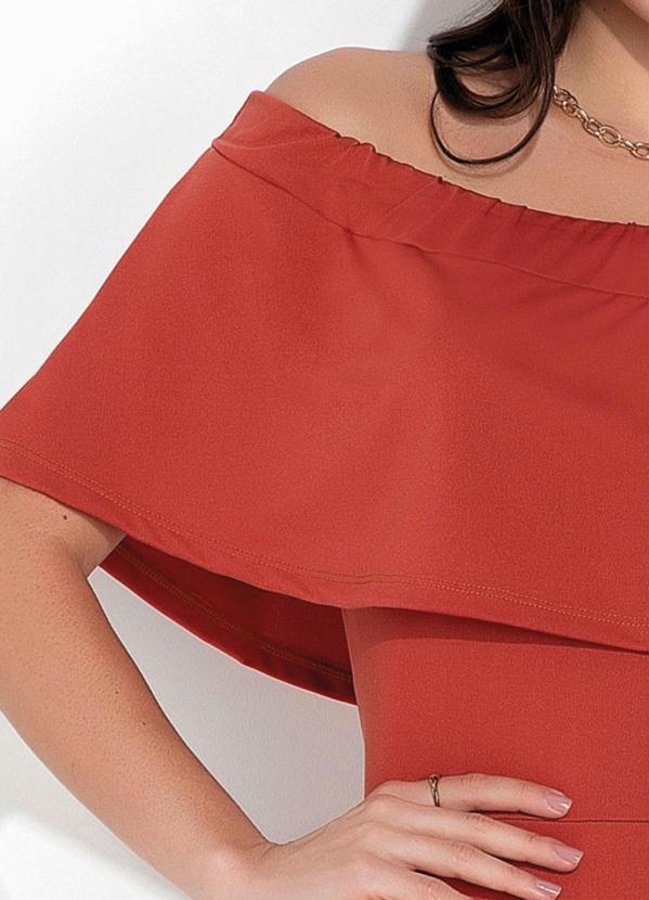 Rosalie - Vestido Terracota Ombro a Ombro 3