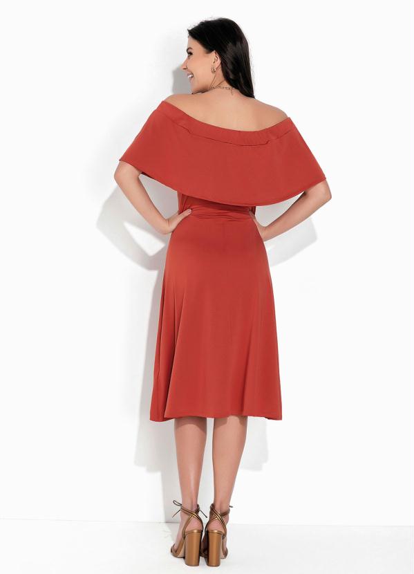 Rosalie - Vestido Terracota Ombro a Ombro 5