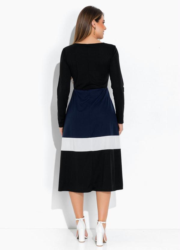 Rosalie - Vestido Tricolor com Recortes 2