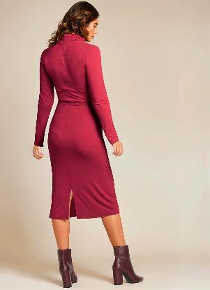 bonprix - Vestido Vermelho em Malha de Viscose - BONPRIX