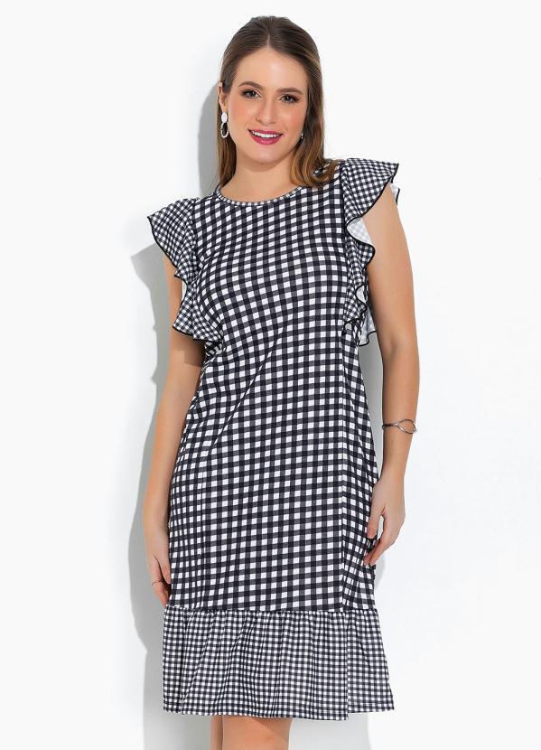Rosalie - Vestido Xadrez com Babado