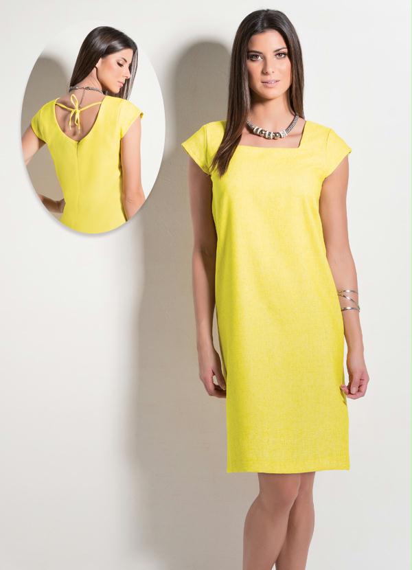 Multimarcas - Vestido Amarelo com Amarração nas Costas 1