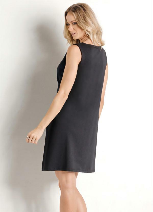 Outlet - Vestido Amplo Estampa Frontal 2