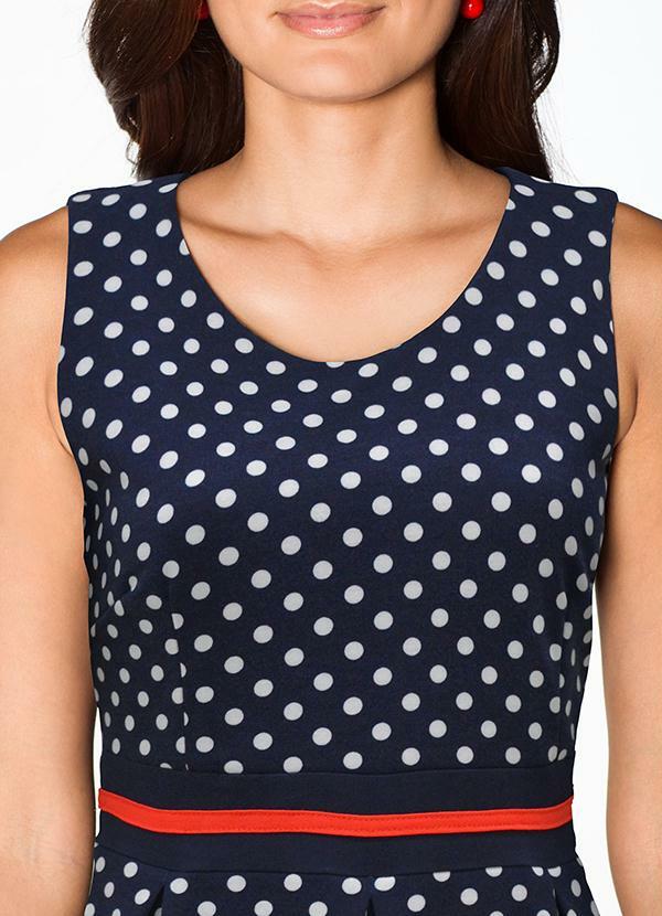 Outlet - Vestido de Bolinhas Azul 3