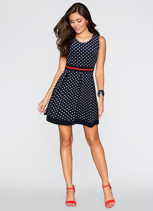 Outlet - Vestido de Bolinhas Azul 5