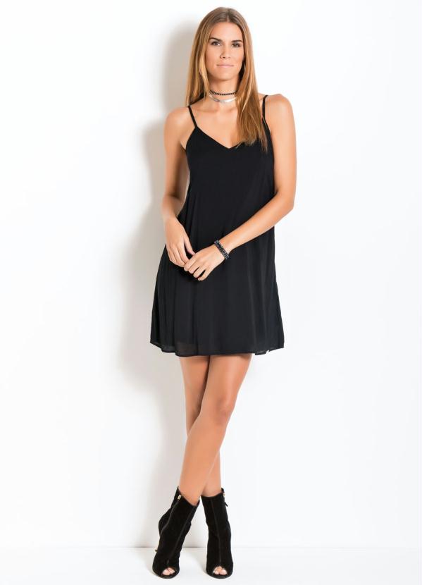 Quintess - Vestido Slip Dress Preto Quintess 3
