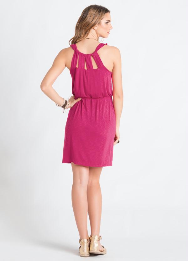 Quintess - Vestido Trapézio Pink com Tiras 4