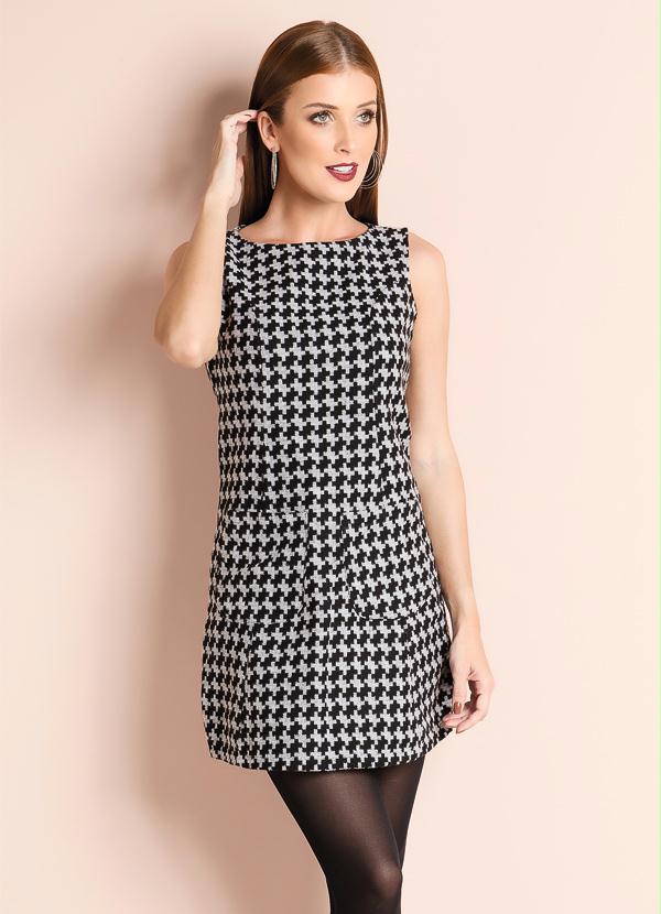 Quintess - Vestido Tubinho Geométrico 1