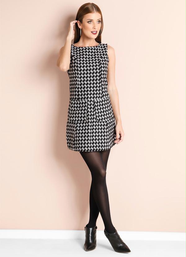 Quintess - Vestido Tubinho Geométrico 3