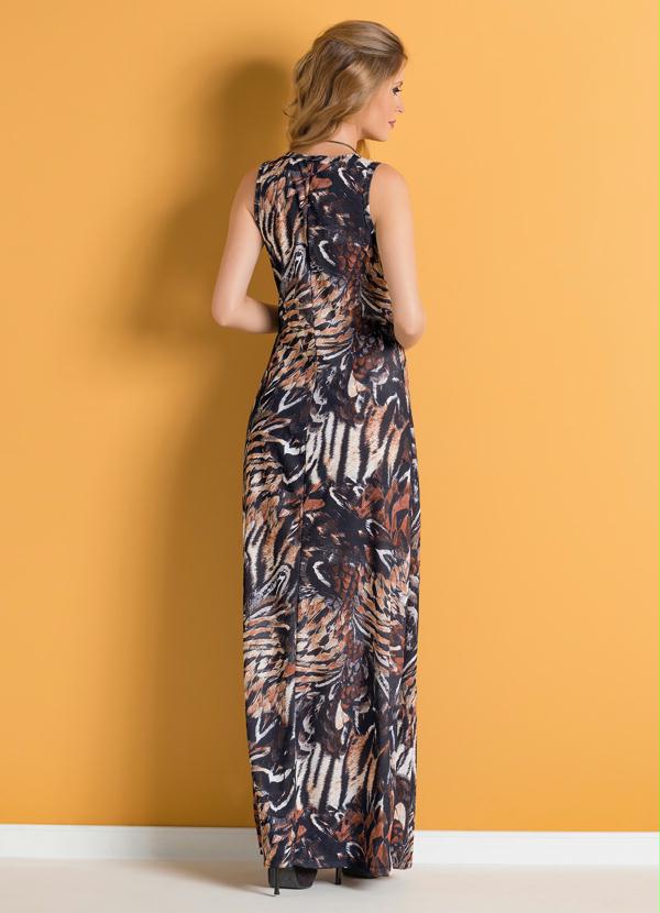 Outlet - Vestido Longo Animal Print 2