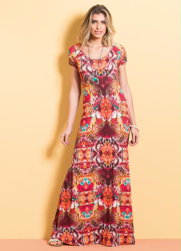 Vestido Longo Posthaus Vestidos Gestante Vestido Estampado