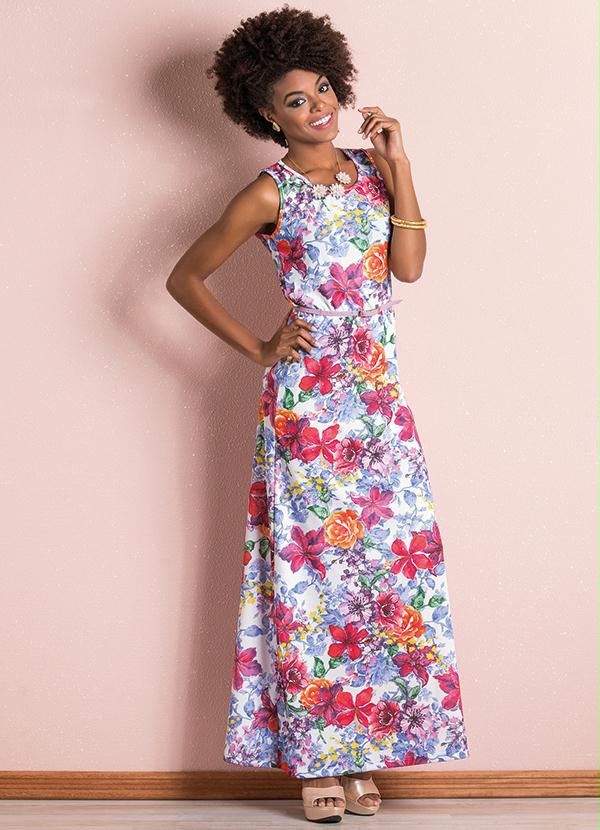 Outlet - Vestido Longo Floral