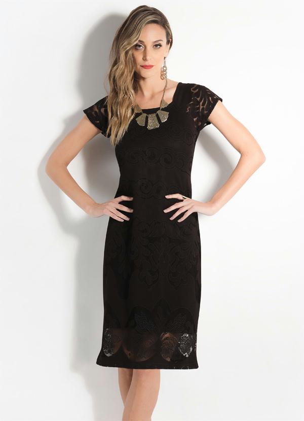 Multimarcas - Vestido em Renda Preto