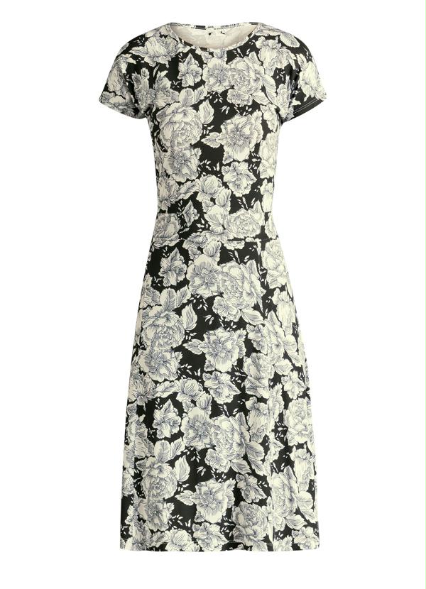 Quintess - Vestido Evasê Acinturado Floral 7