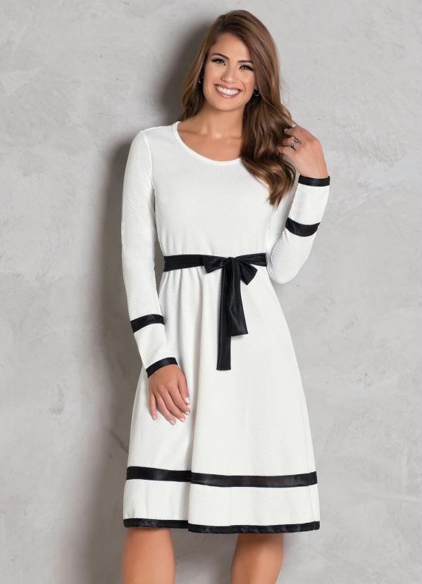 vestido moda evangelica branco