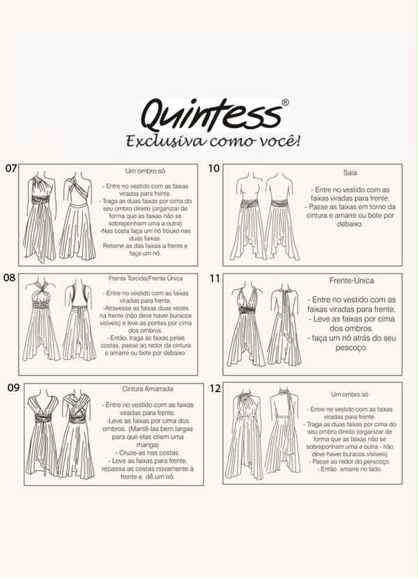 Quintess - Vestido 12 Formas de Uso Azul Petróleo 13