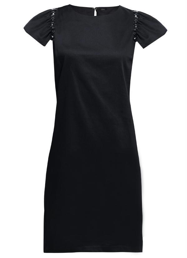 Multimarcas - Vestido Bordado na Manga Preto 5