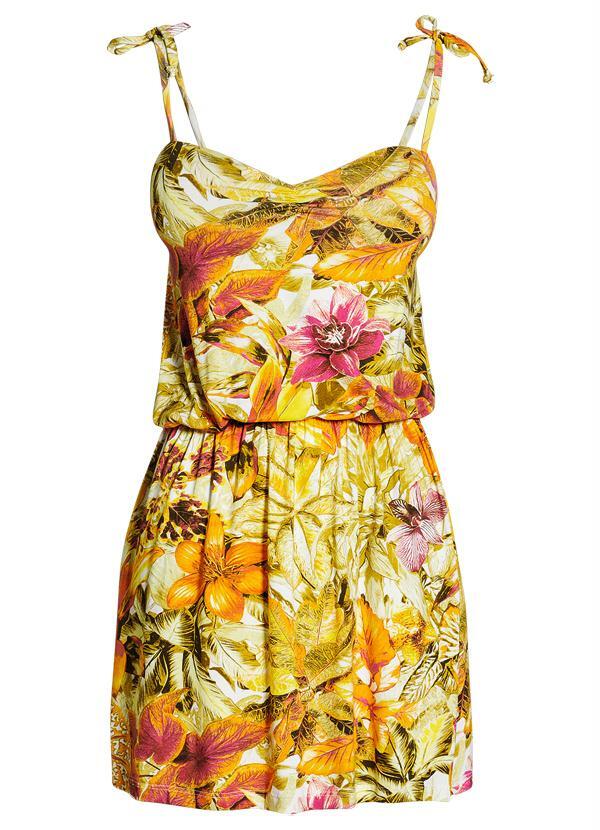 Quintess - Vestido com Bojo Estampa Tropical 6
