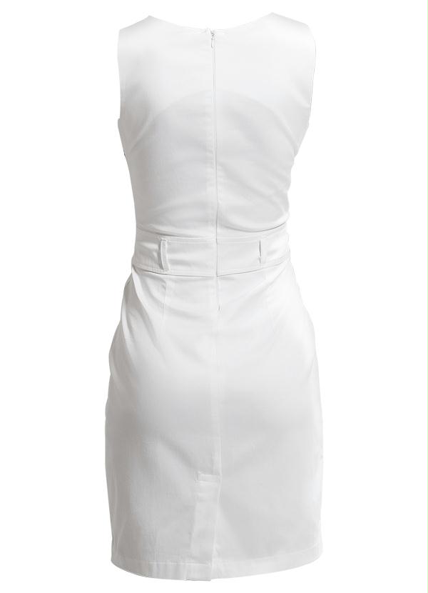 Quintess - Vestido Curto com Aplicação Tachas Branco 9