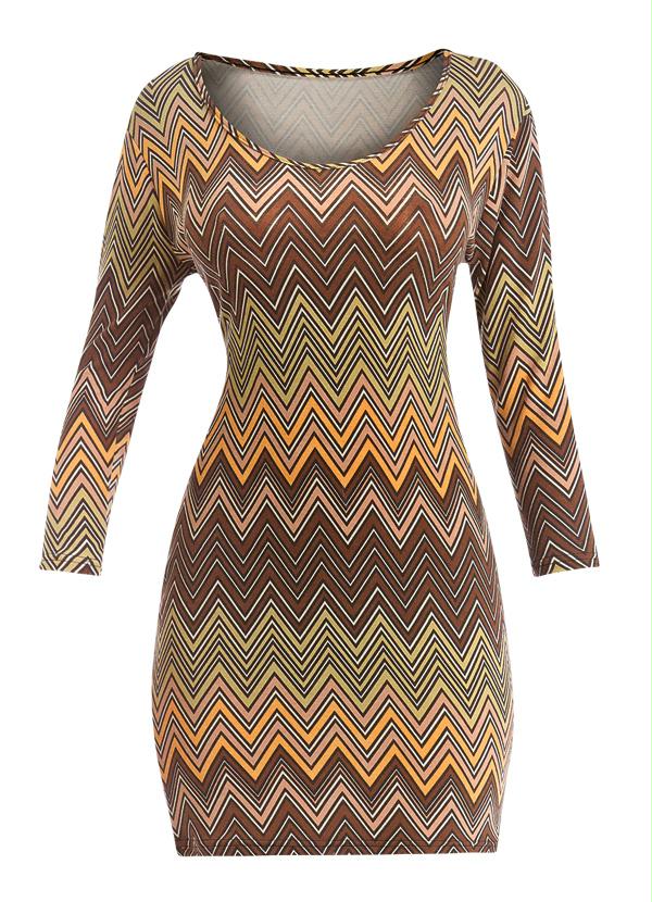 Quintess - Vestido Curto com Estampa de Zig Zag 6