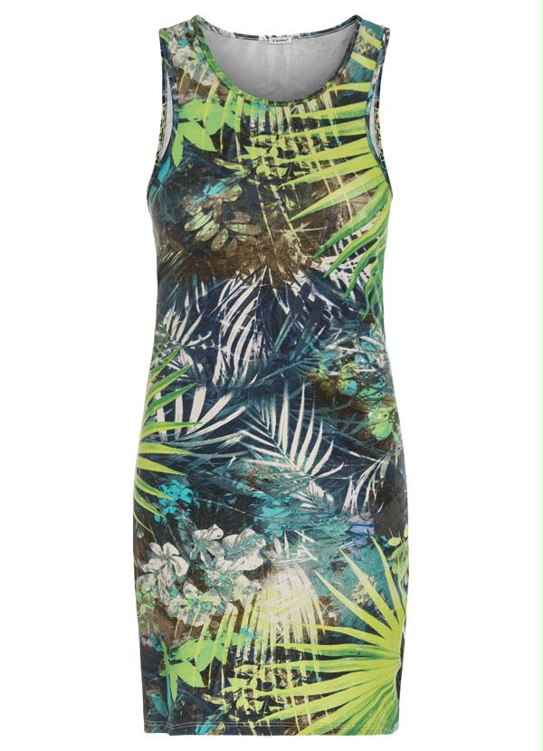 Quintess - Vestido Curto Decote nas Costas Estampa Tropical 5