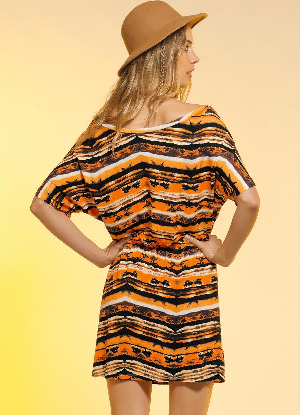 Quintess - Vestido Curto Estampa Étnica 2