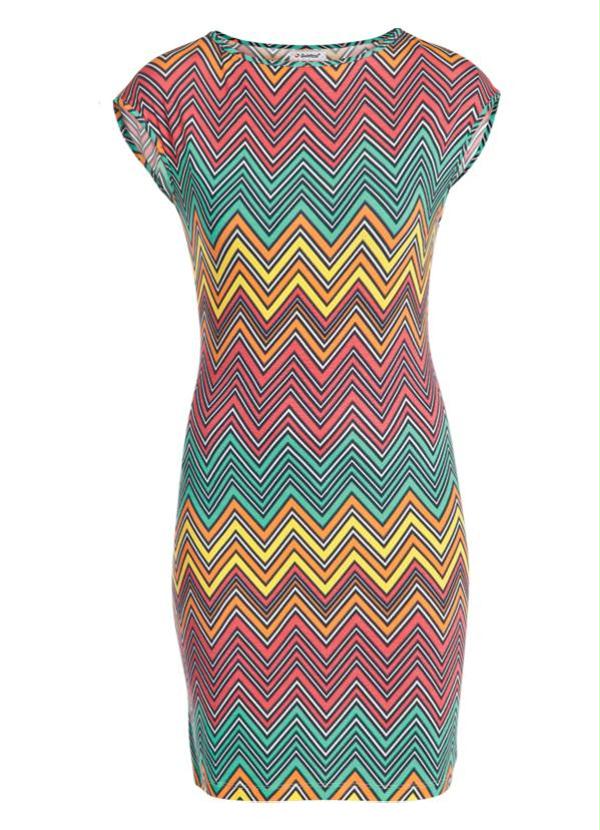 Quintess - Vestido Curto Estampa Zig Zag 7