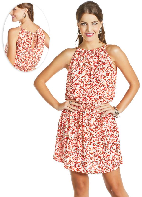Outlet - Vestido Curto Estampado