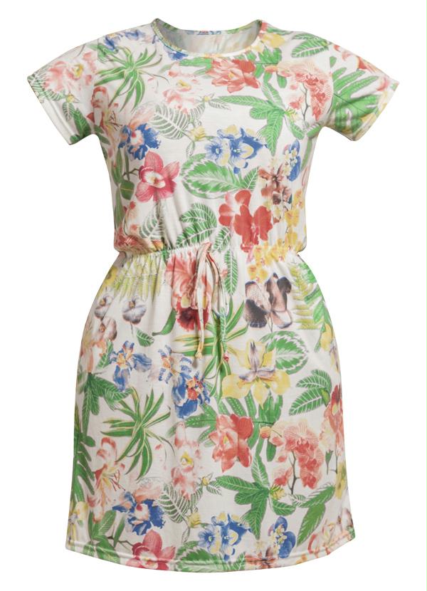 Marguerite - Vestido de Laço Estampa Plus Size Floral 5