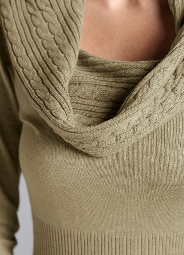 Outlet - Vestido de Tricô Marrom-Acinzentado 3