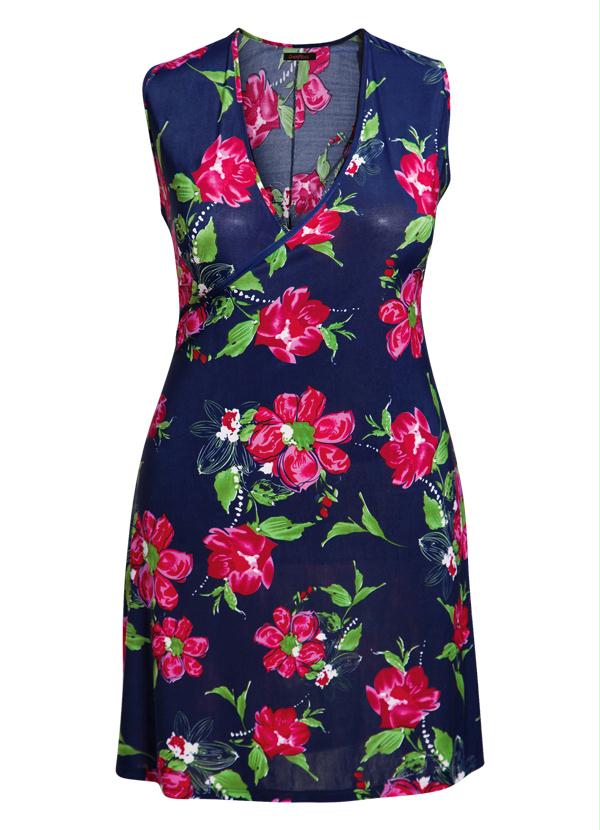Marguerite - Vestido Decotado Plus Size Estampa Floral 5