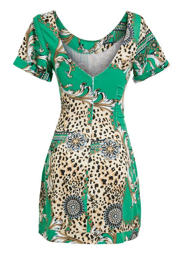 Quintess - Vestido Decote nas Costas Estampa de Lenço 7