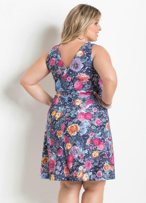 Marguerite - Vestido Decote V Floral Plus Size 2