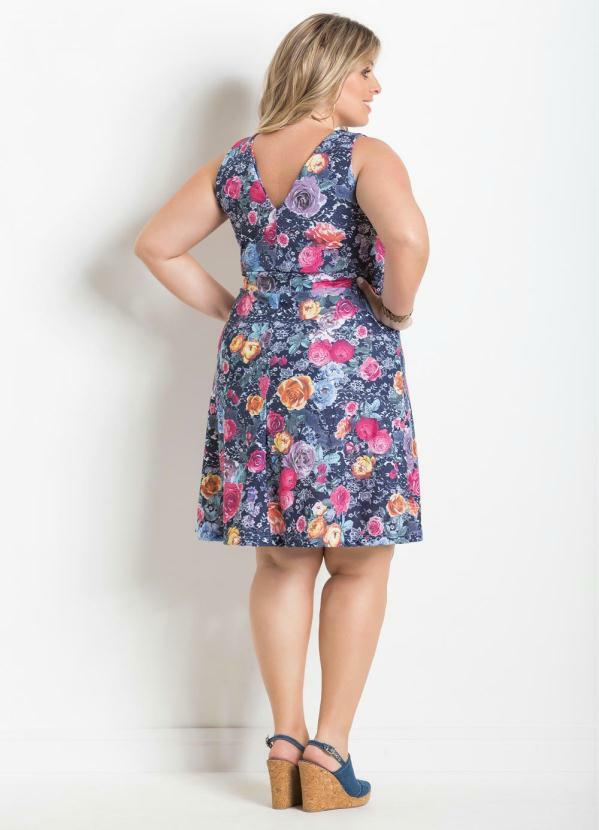Marguerite - Vestido Decote V Floral Plus Size 4