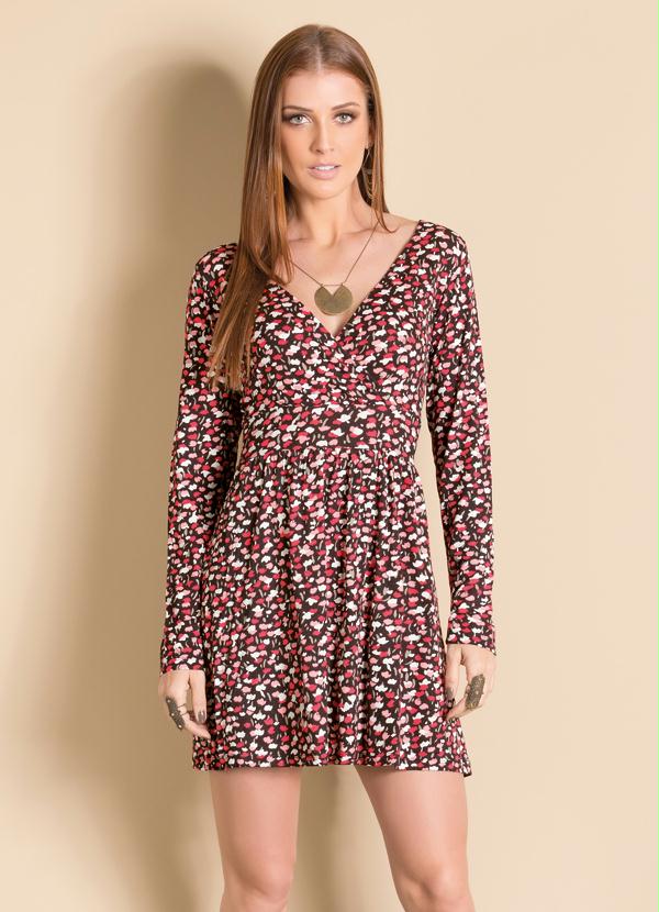 Quintess - Vestido Decote V Floral